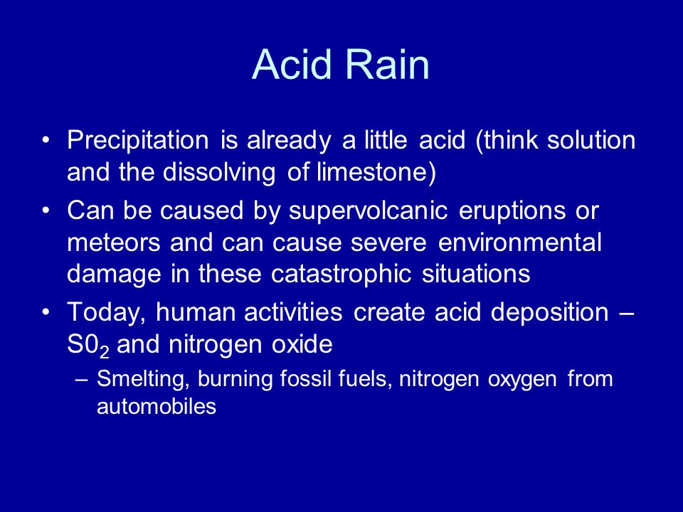 Acid rain effect